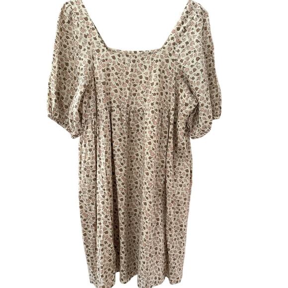Rylee & Cru Neutrals Superbloom Greta Linen-Blend Babydoll Dress Size Large‎ - Picture 2 of 9